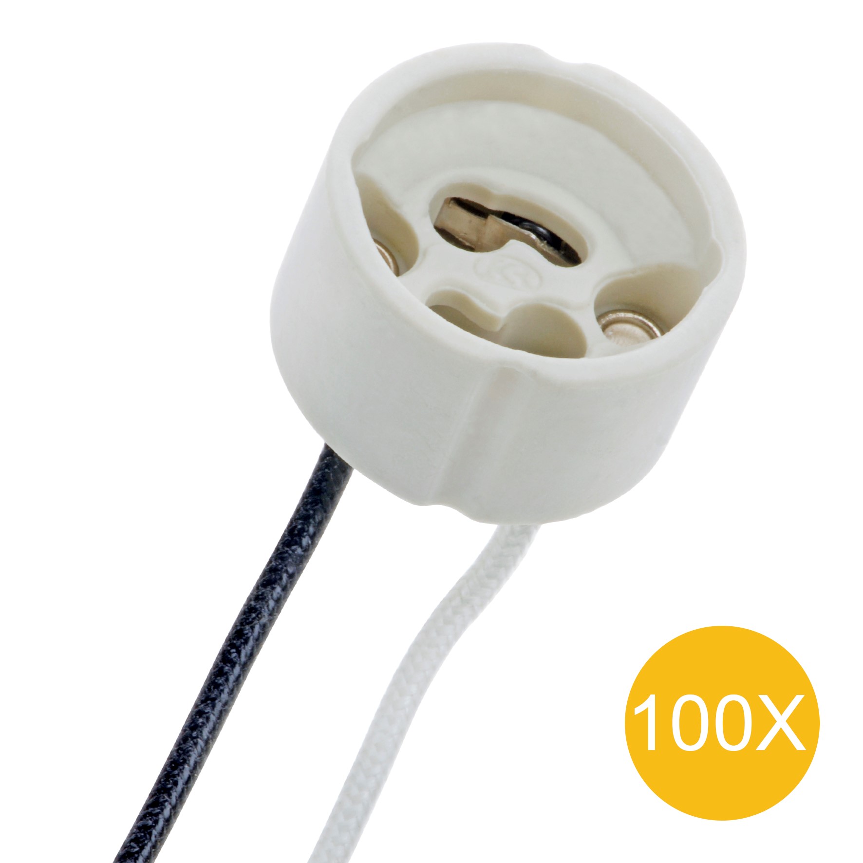 Bild von 100er-Pack Keramikfassung für GU10  250V 